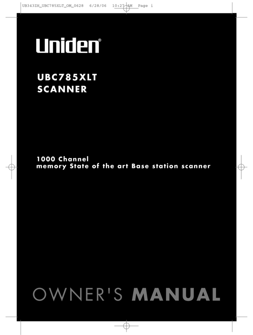 Uniden UBC785XLT User manual