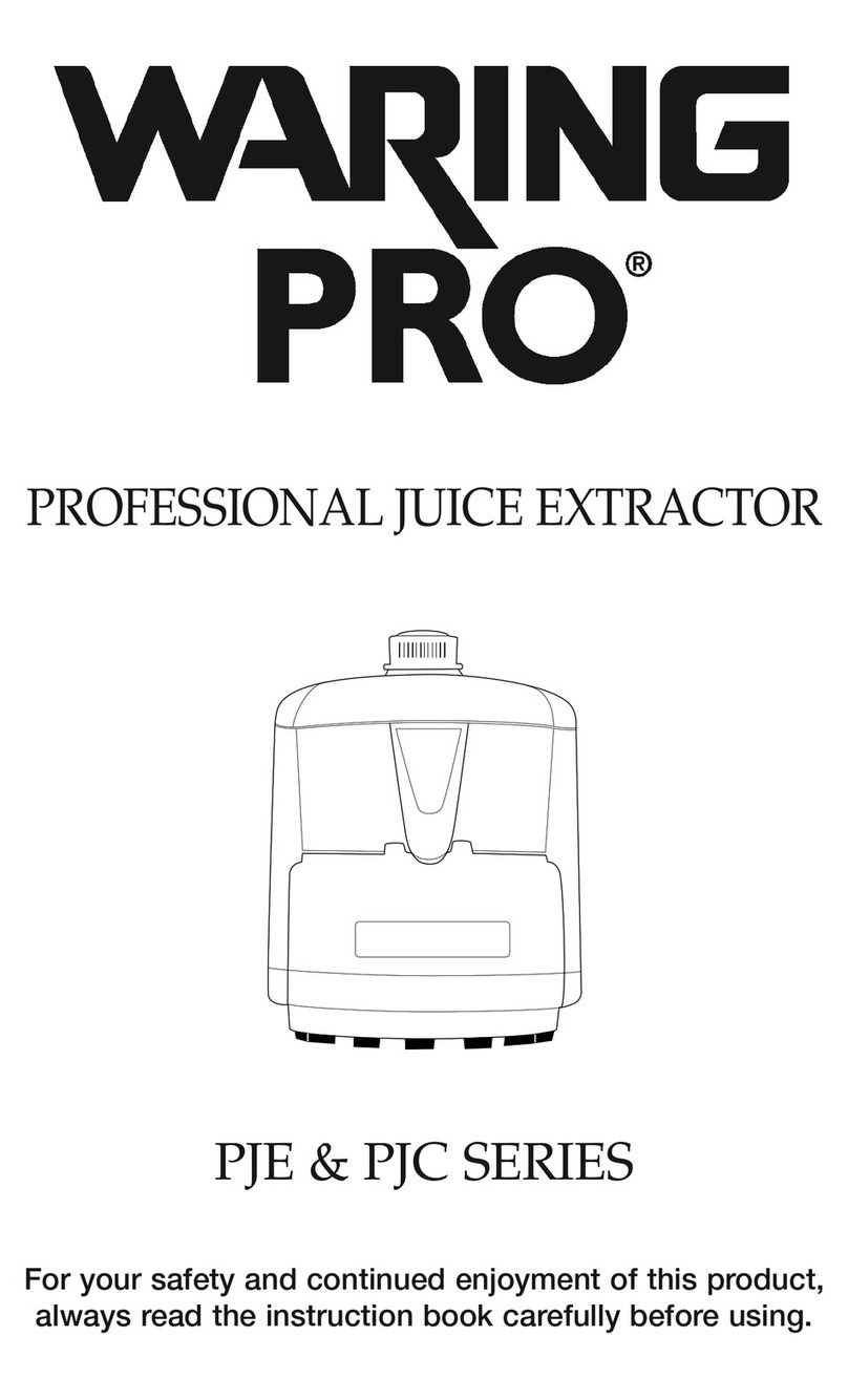 Waring PJE SERIES User manual
