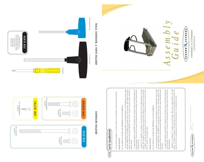Vision Fitness T9700HRT Assembly guide