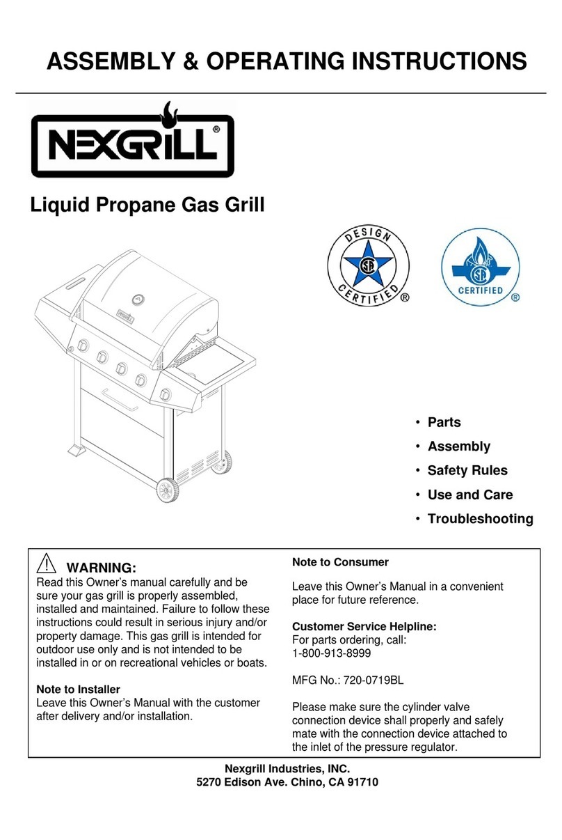 Nexgrill 720-0719BL Quick reference guide