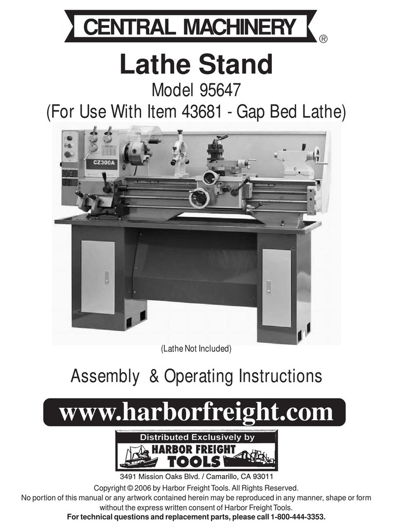 Central Machinery 95647 Assembly & operating instructions