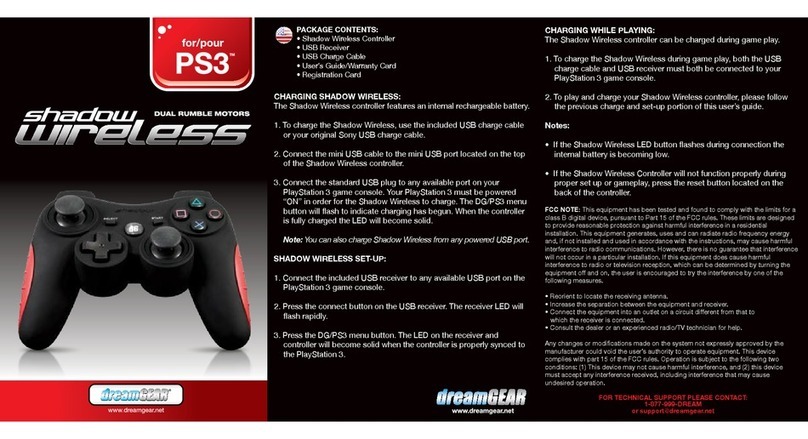 DreamGEAR Shadow Wireless User manual