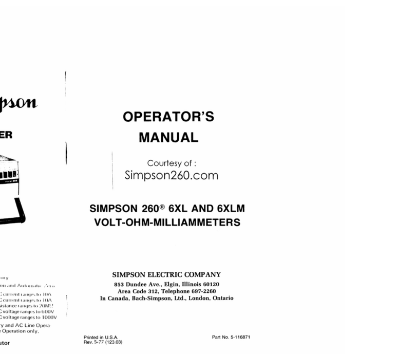 Simpson 464 Operator's manual