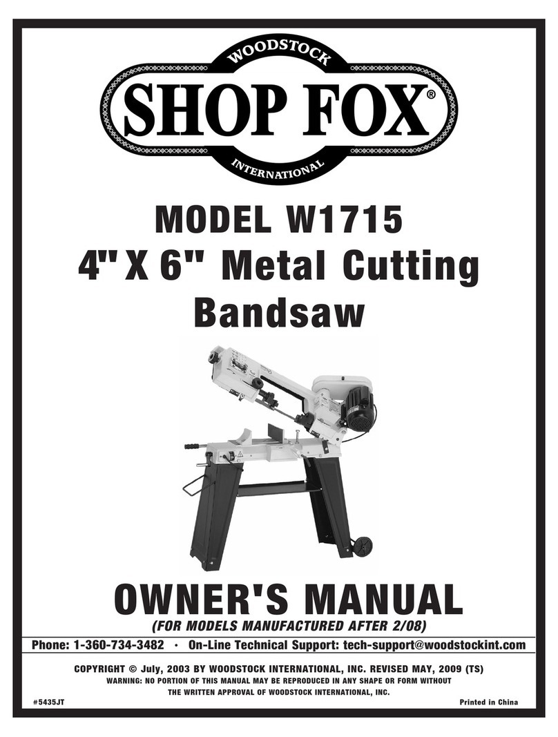 Woodstock SHOP FOX W1715 owner's manual