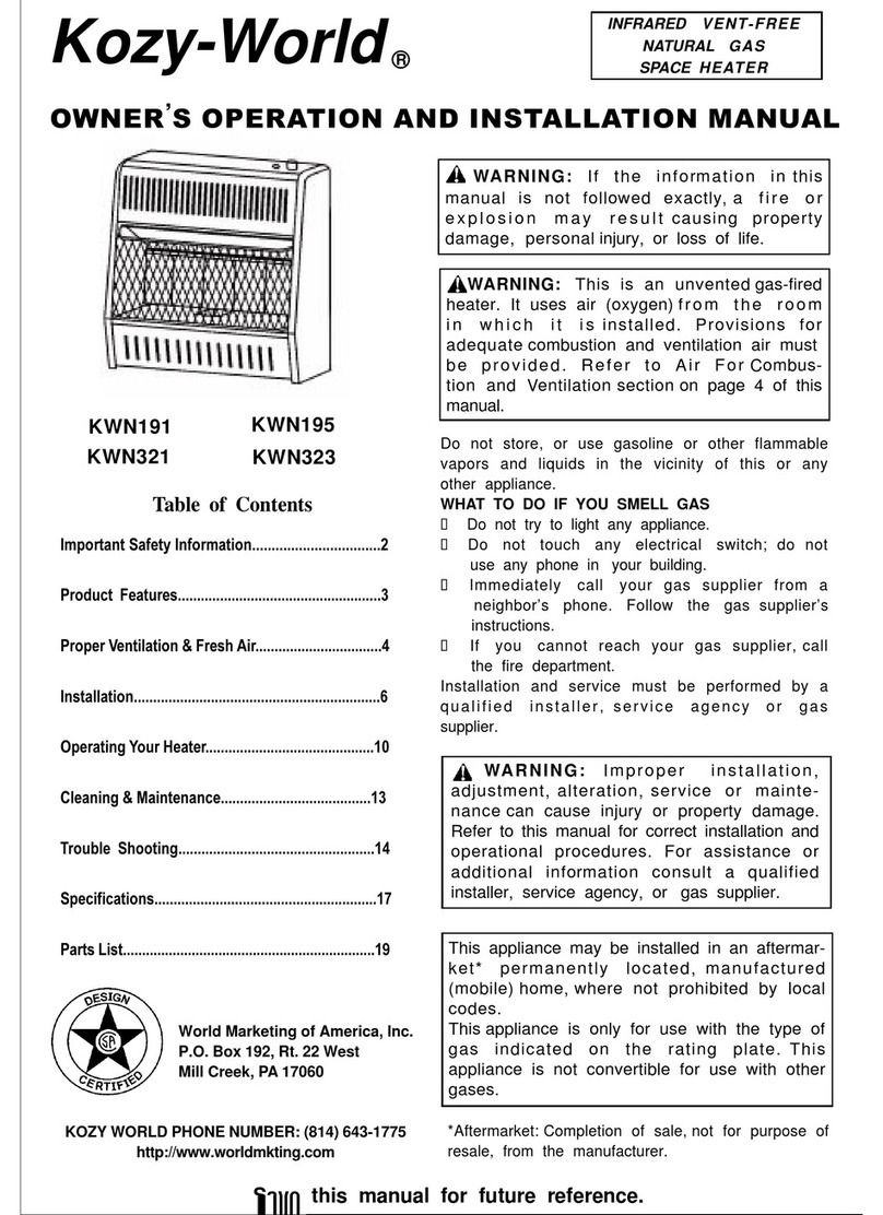 Kozy-World Kozy-World KWN191 Quick start guide