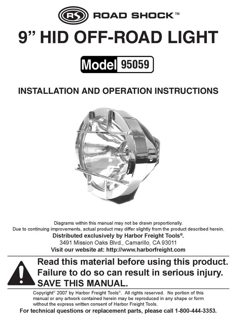 Road Shock 95059 Installation and operation instructions
