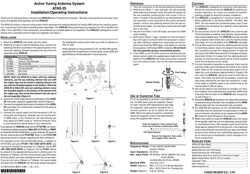 Yaesu ATAS-25 Manual