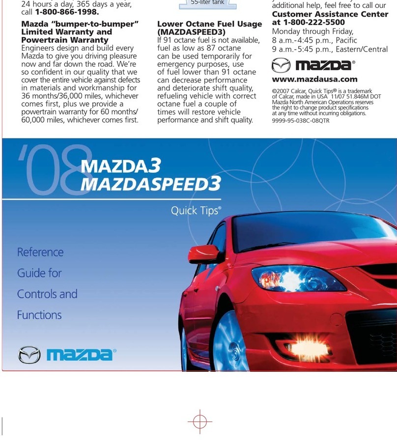 Mazda 2008 3 User manual