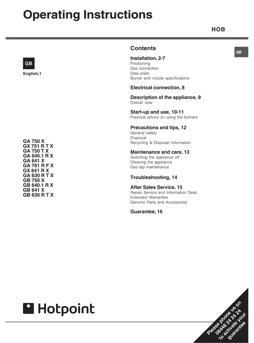 Hotpoint GA 750 X operating instructions