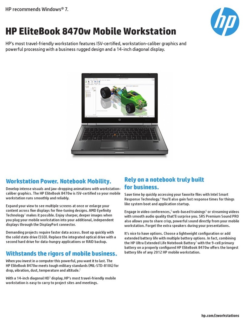 HP EliteBook 8470w User manual