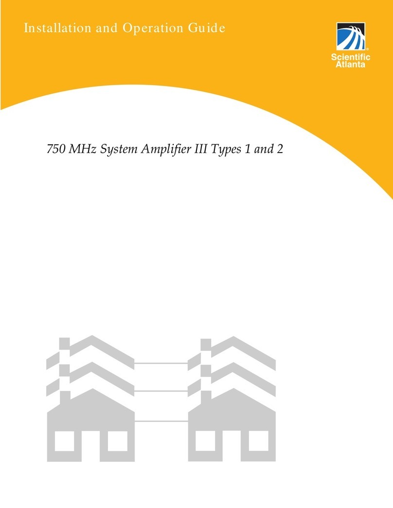 Scientific Atlanta 750 MHz System Amplifier III Types 1 and 2 Installation and operation guide
