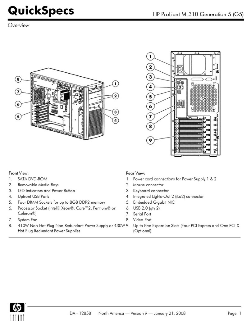 HP ProLiant ML310 Generation 5p Quickspecs