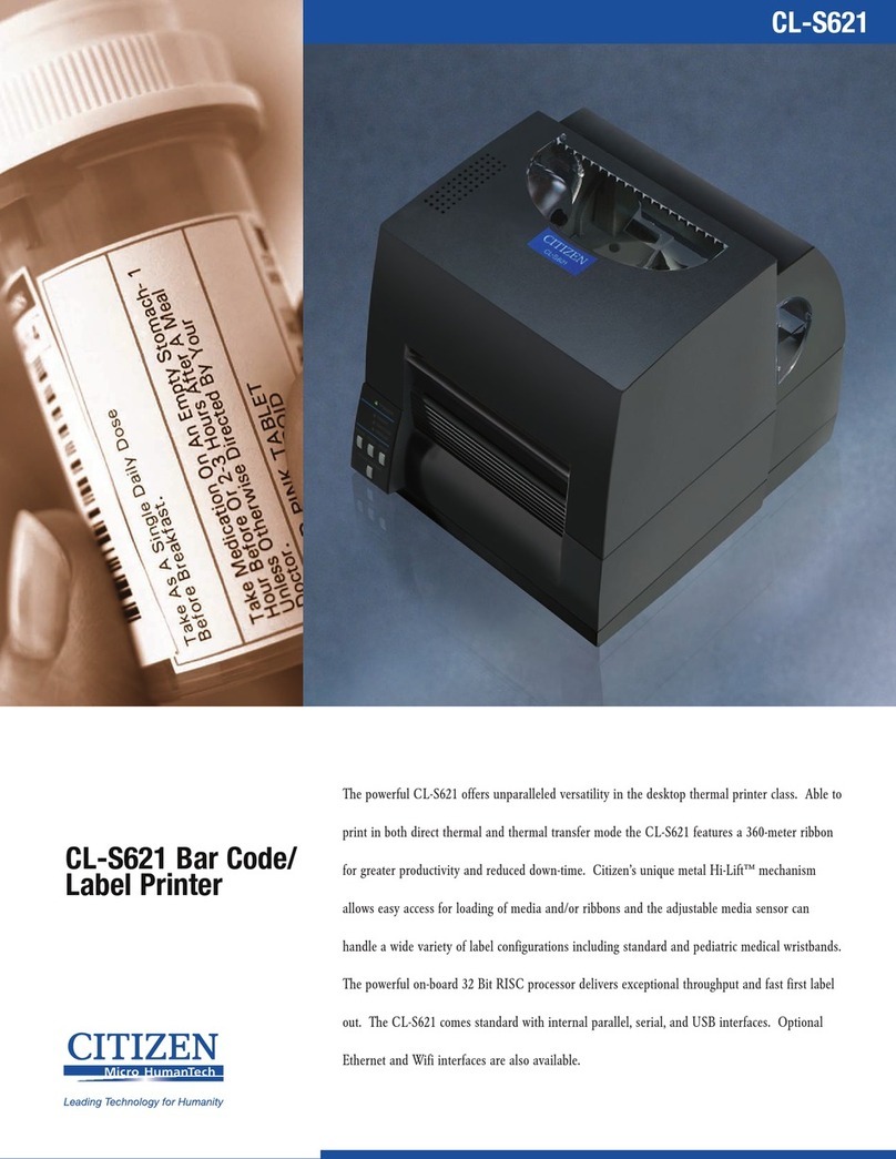 Citizen CL-S521 Installation and operation manual