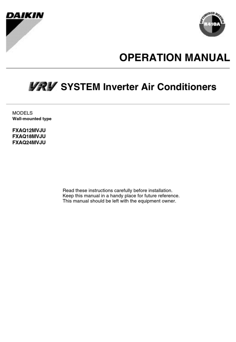 Daikin FXAQ12MVJU Operation manual