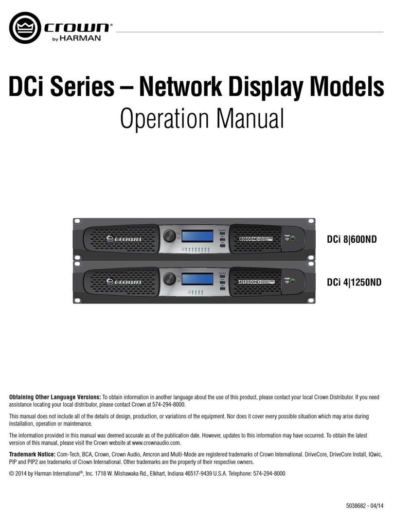 Crown DCi 8 User manual