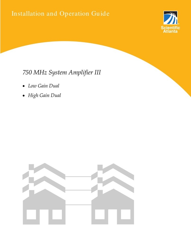 Scientific Atlanta System Amplifier III Installation and operation guide