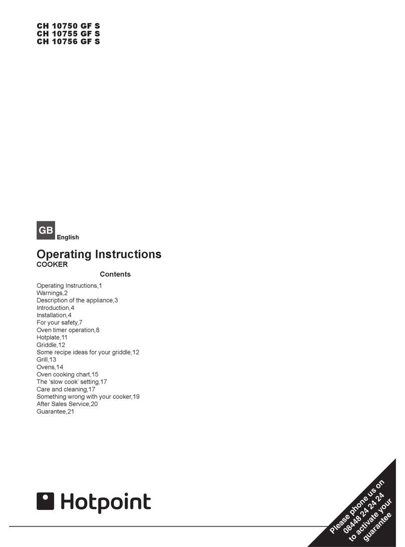 Hotpoint CH 10756 GF S User manual Hotpoint CH 10756 GF S User manual