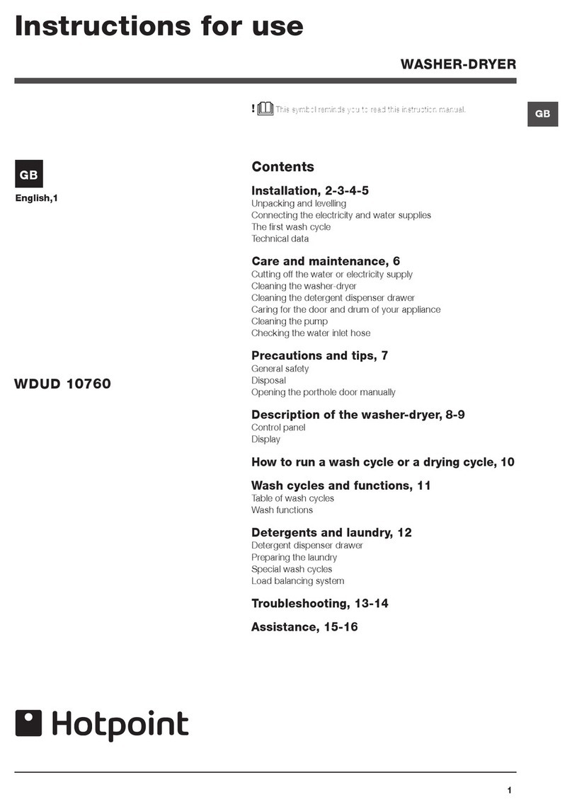 Hotpoint WDUD 10760 User manual