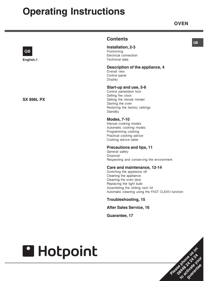 Hotpoint SX 896L PX S operating instructions