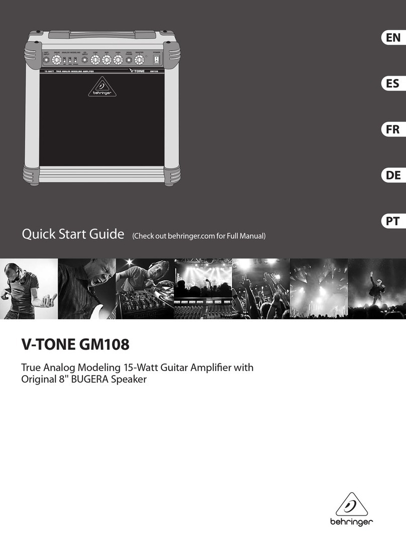 Behringer V-tone GM108 User manual