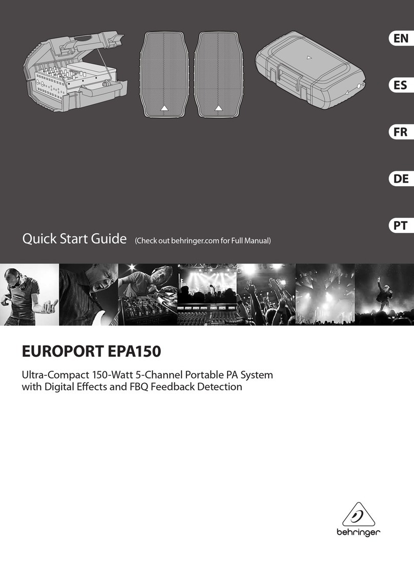 Behringer Europort EPA150 User manual