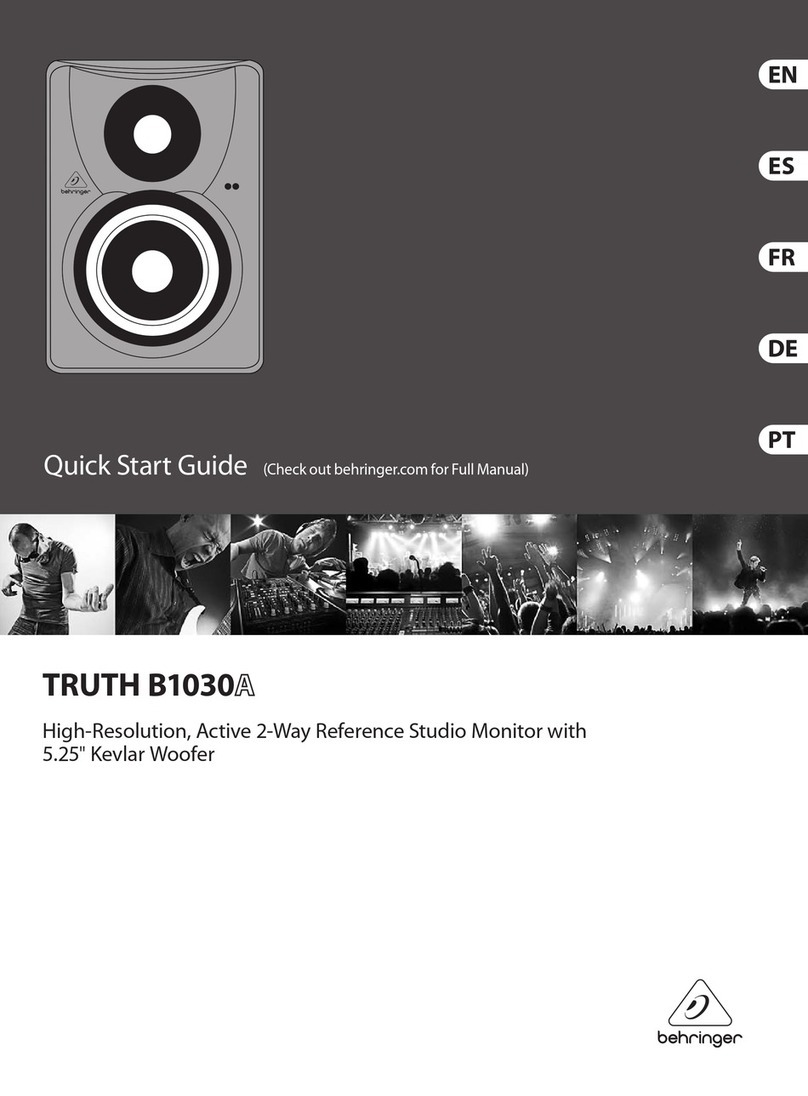 Behringer TRUTH B1030A quick start guide