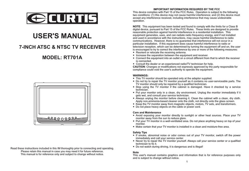 Curtis RT701A user manual