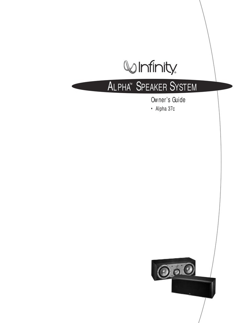 Infinity Alpha 37c User manual