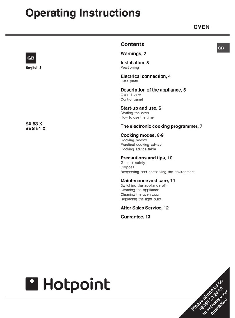 Hotpoint SX 53 X User manual