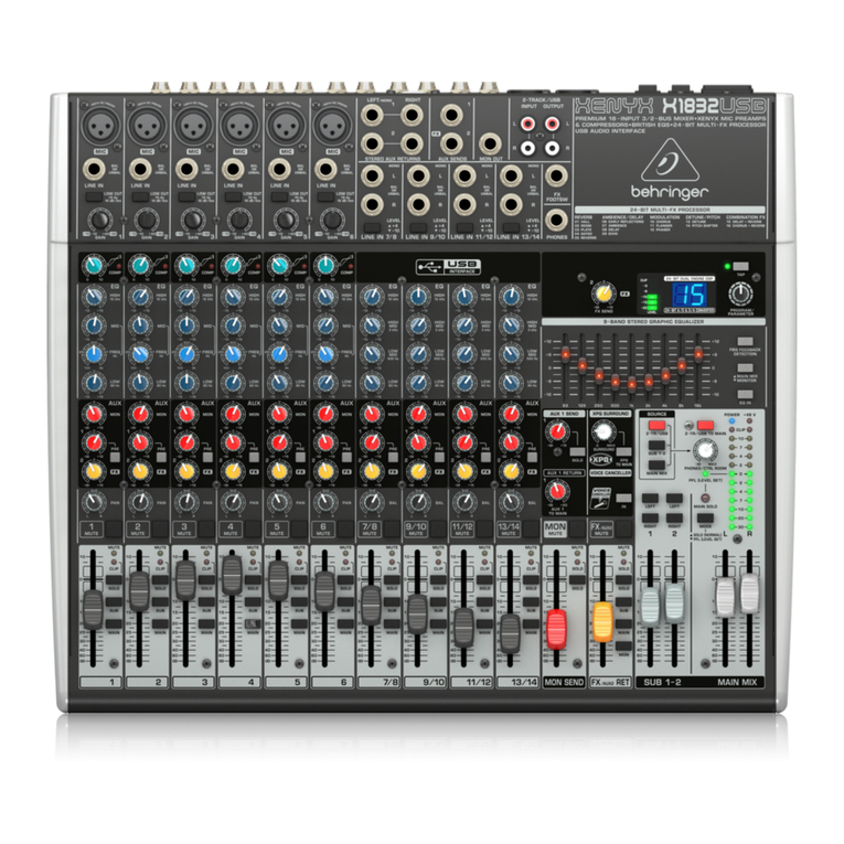 Behringer XENYX X1832USB User manual