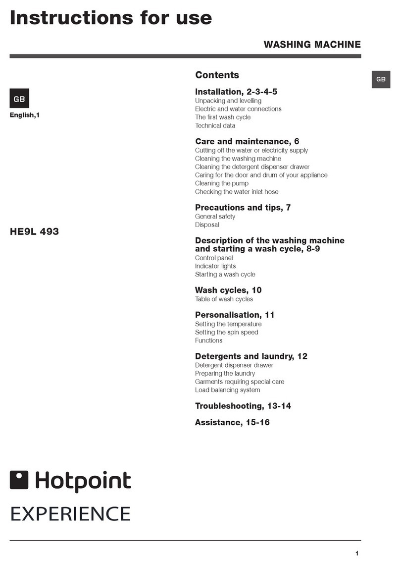Hotpoint HE9L 493 User manual Hotpoint HE9L 493 User manual