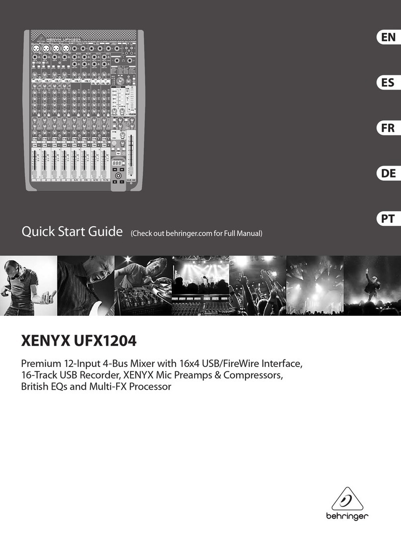 Behringer XENYX UFX1204 quick start guide