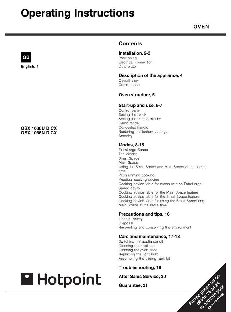 Hotpoint OSX 1036U D CX operating instructions Hotpoint OSX 1036U D CX operating instructions