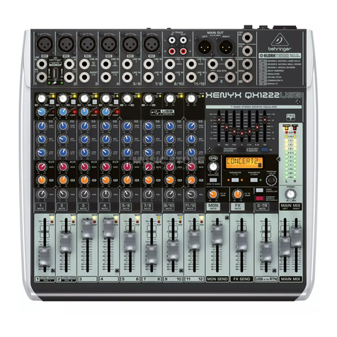 Behringer Xenyx QX1222USB quick start guide Behringer Xenyx QX1222USB quick start guide