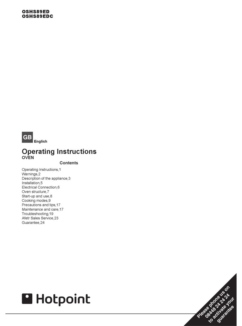 Hotpoint OSHS89ED User manual