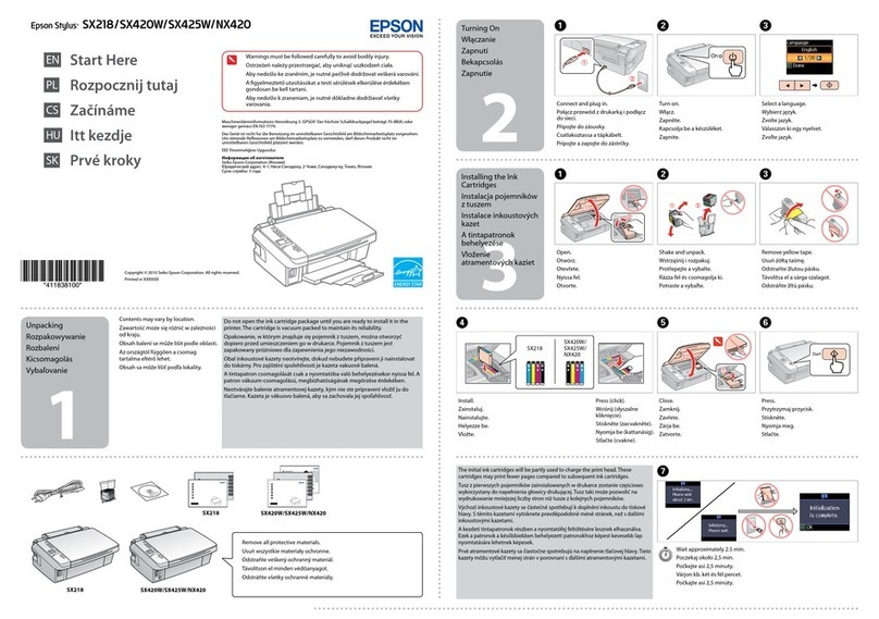 Epson STYLUS SX218 Instruction Manual
