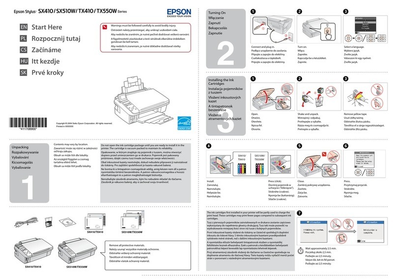 Epson SX410 Instruction Manual