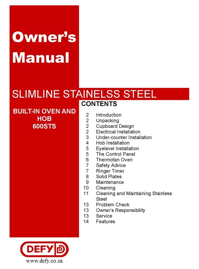 Defy 600STS User manual Defy 600STS User manual