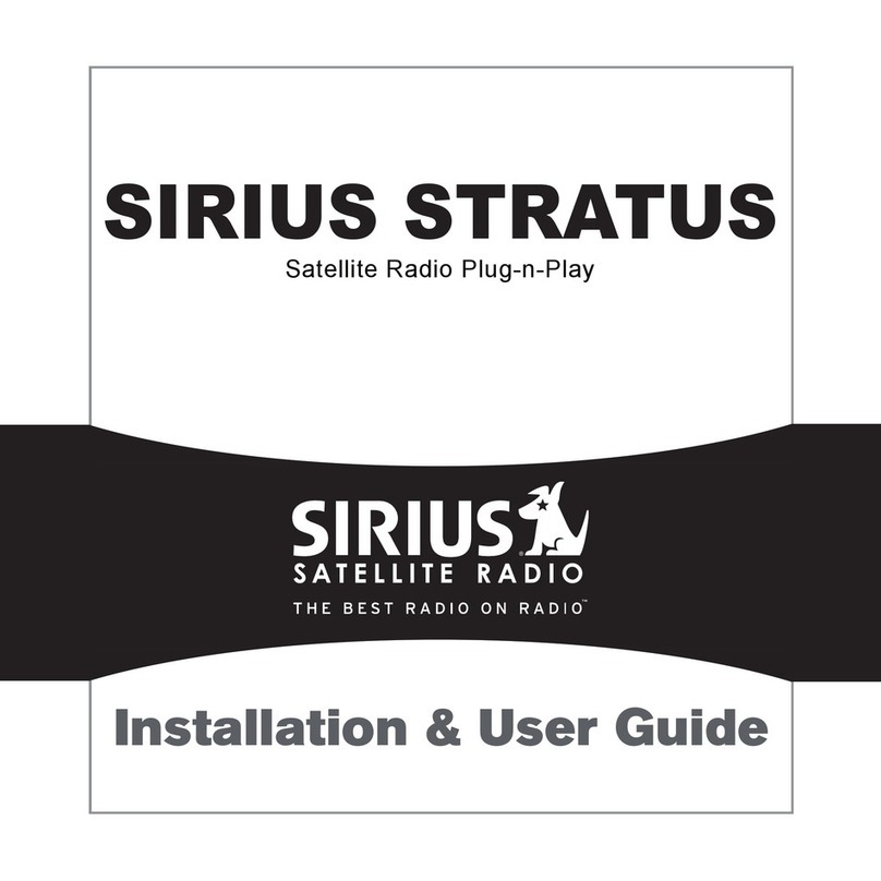 Sirius Satellite Radio Stratus Installation and user guide