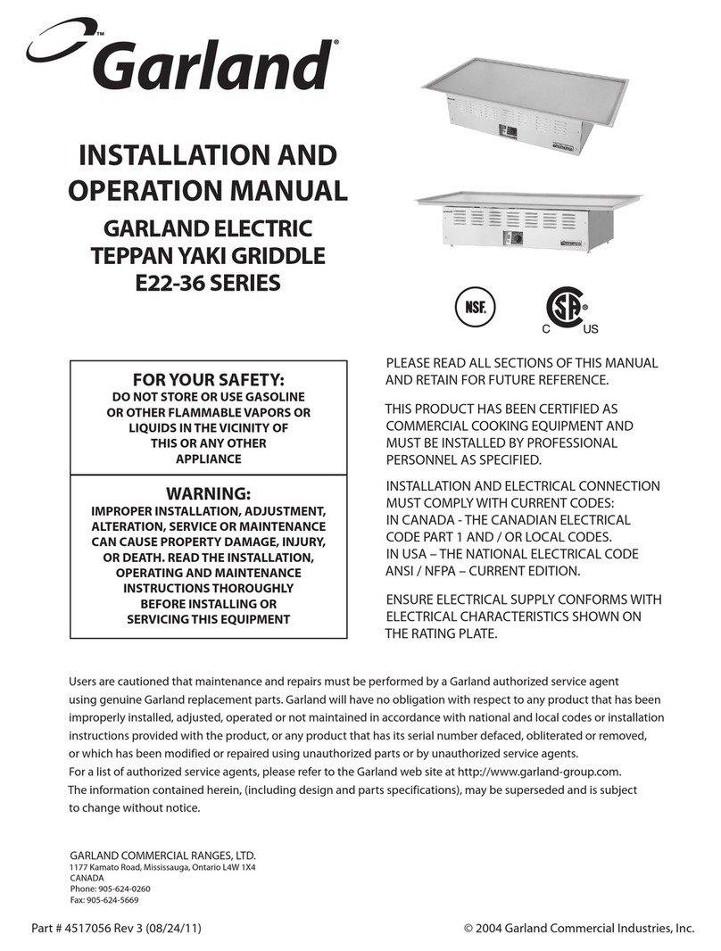 Garland E22-36-36GMX User manual