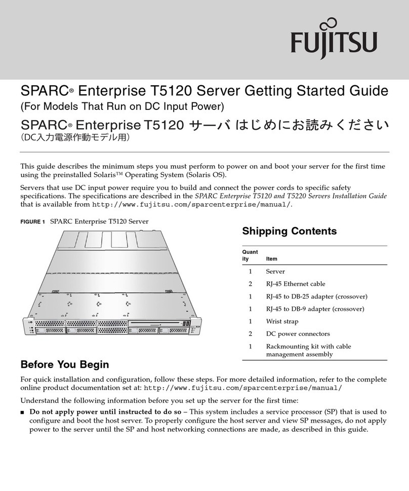 Fujitsu SPARC Enterprise T5120 User manual
