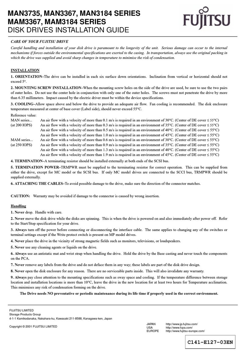 Fujitsu MAN3735 SERIES User manual
