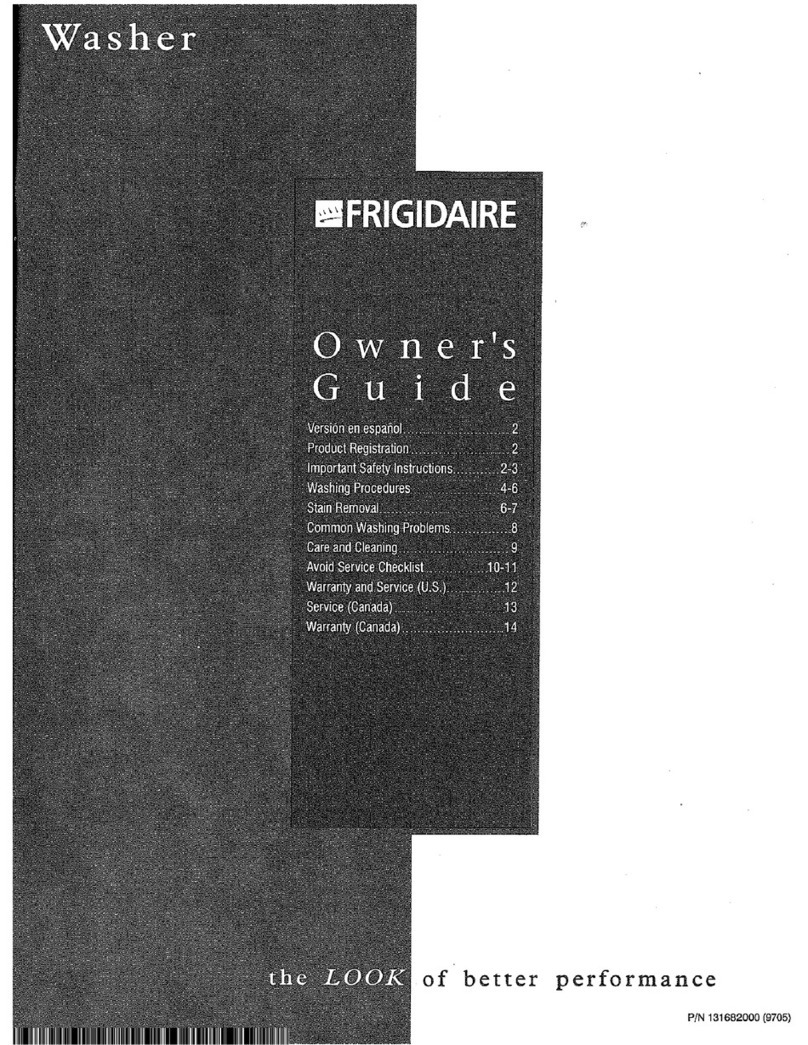 Frigidaire Washer User manual