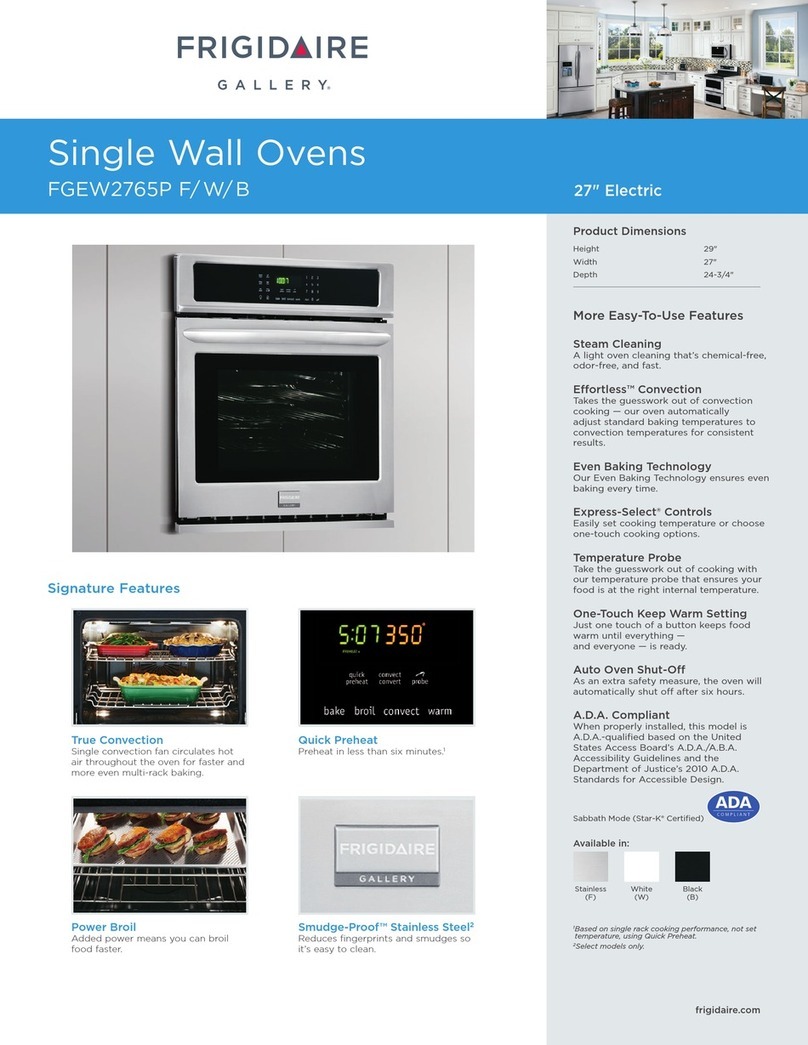 Frigidaire FGEW2765P W Installation and operation manual Frigidaire FGEW2765P W Installation and operation manual