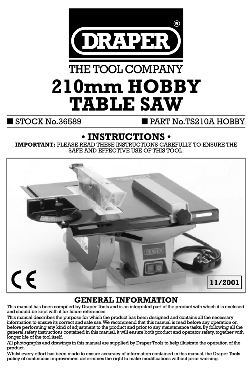Draper TS210A Hobby User manual