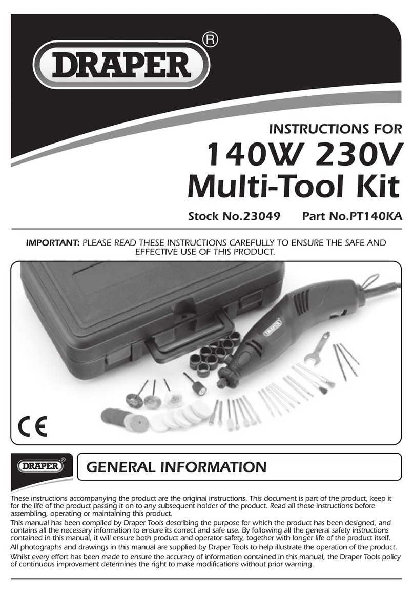 Draper PT140KA instructions