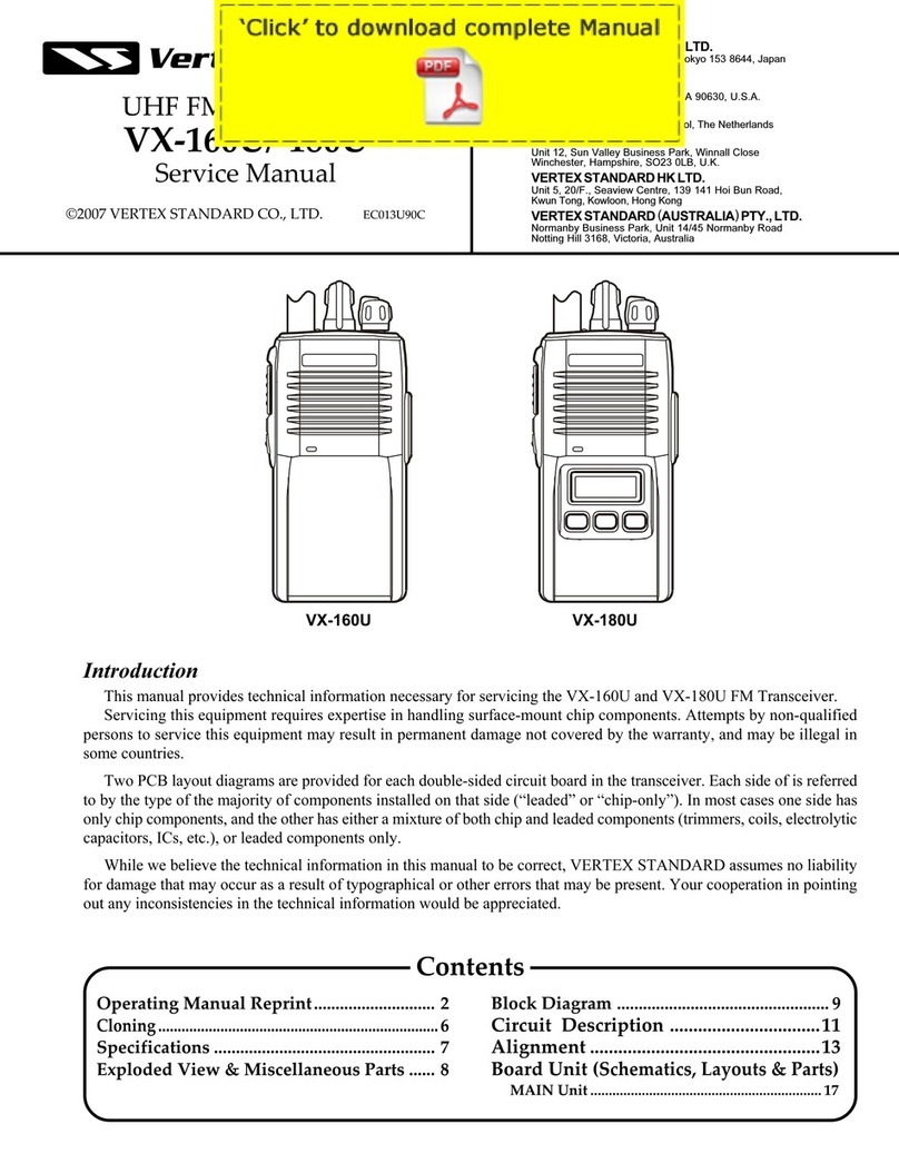 Vertex Standard VX-160U User manual