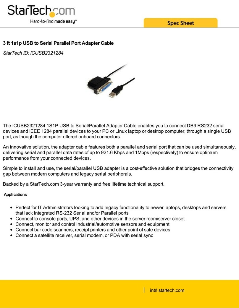 StarTech.com ICUSB2321284 Spec sheet
