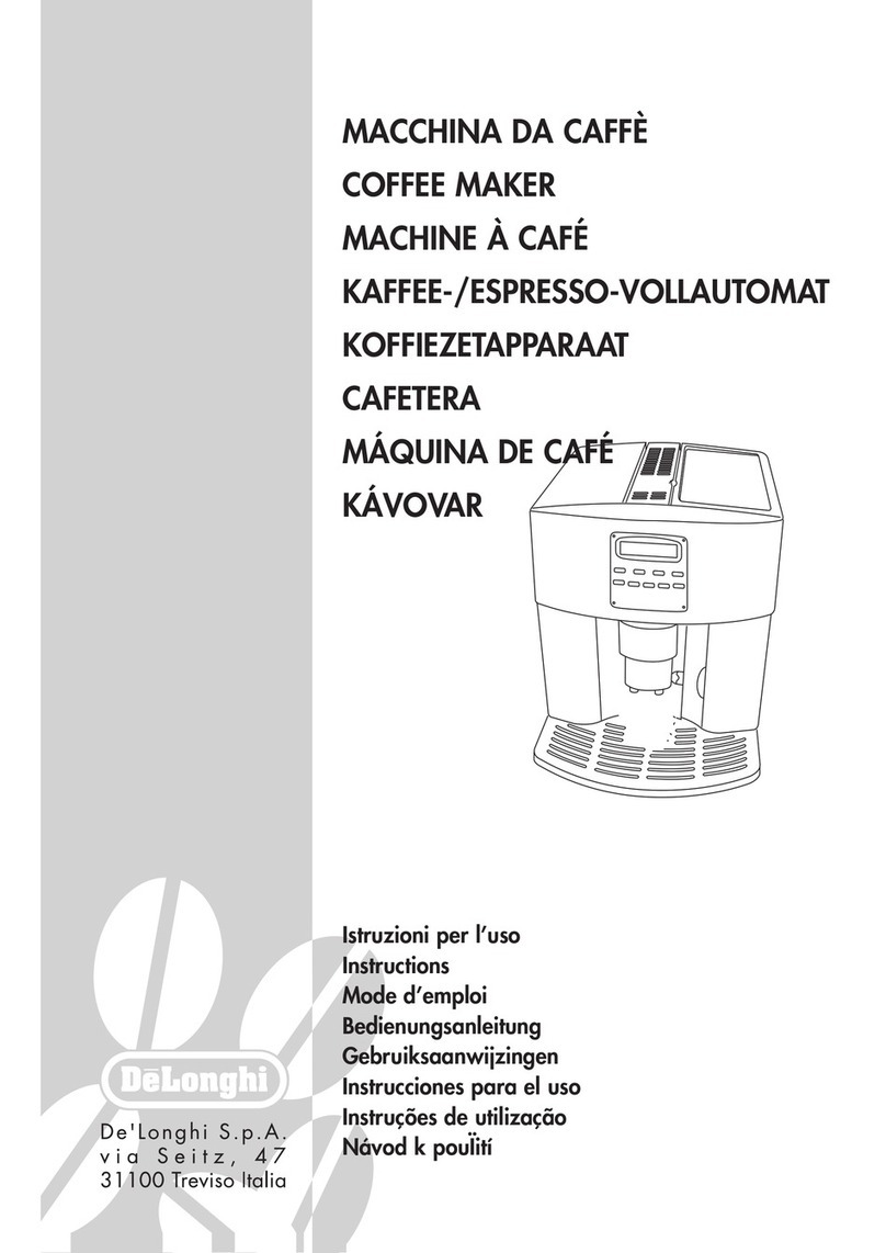 DeLonghi Coffee machine User manual DeLonghi Coffee machine User manual