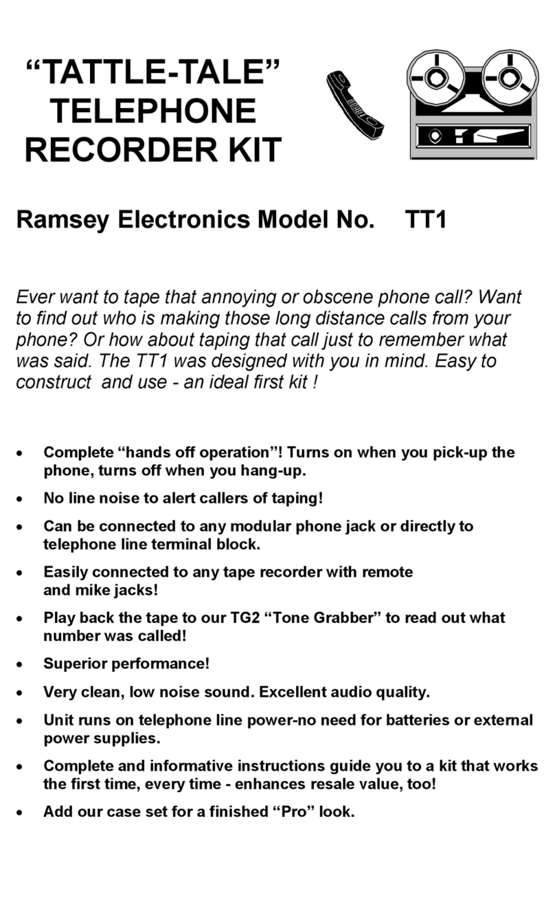 Ramsey Electronics TATTLE-TALE TT1 User manual